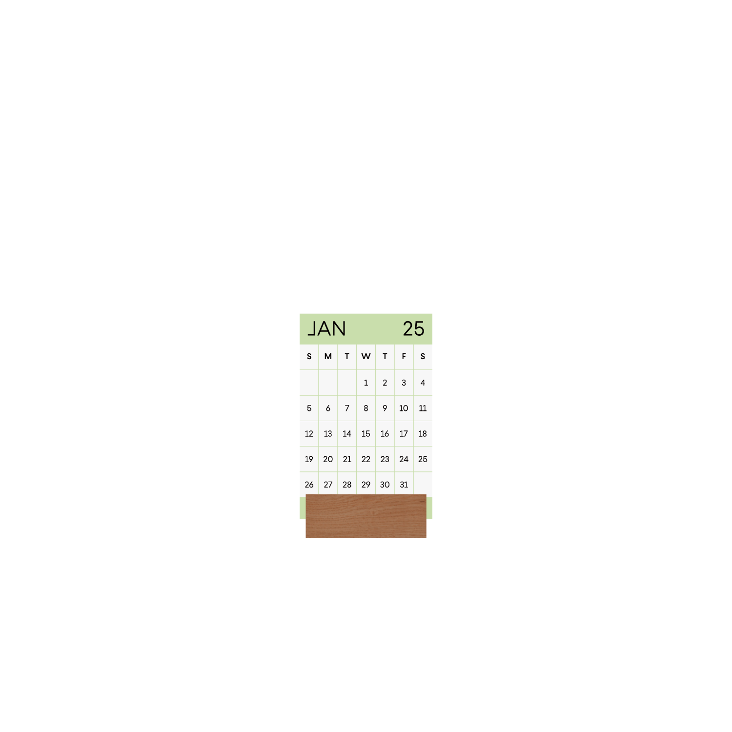우드 스탠드 캘린더 (55x85mm) (13장)위에 인쇄된 이미지