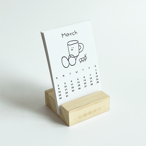 우드 스탠드 캘린더 (55x85mm) (13장)의 이미지