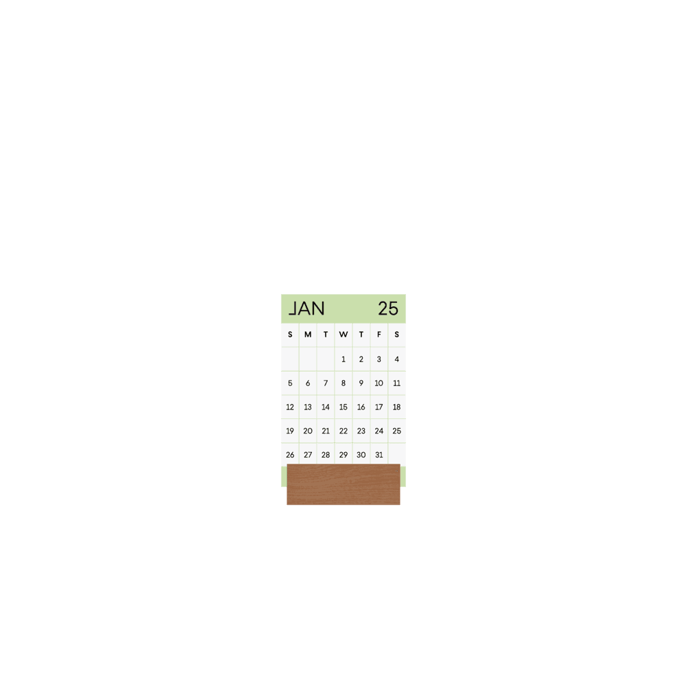 우드 스탠드 캘린더 (55x85mm) (13장)