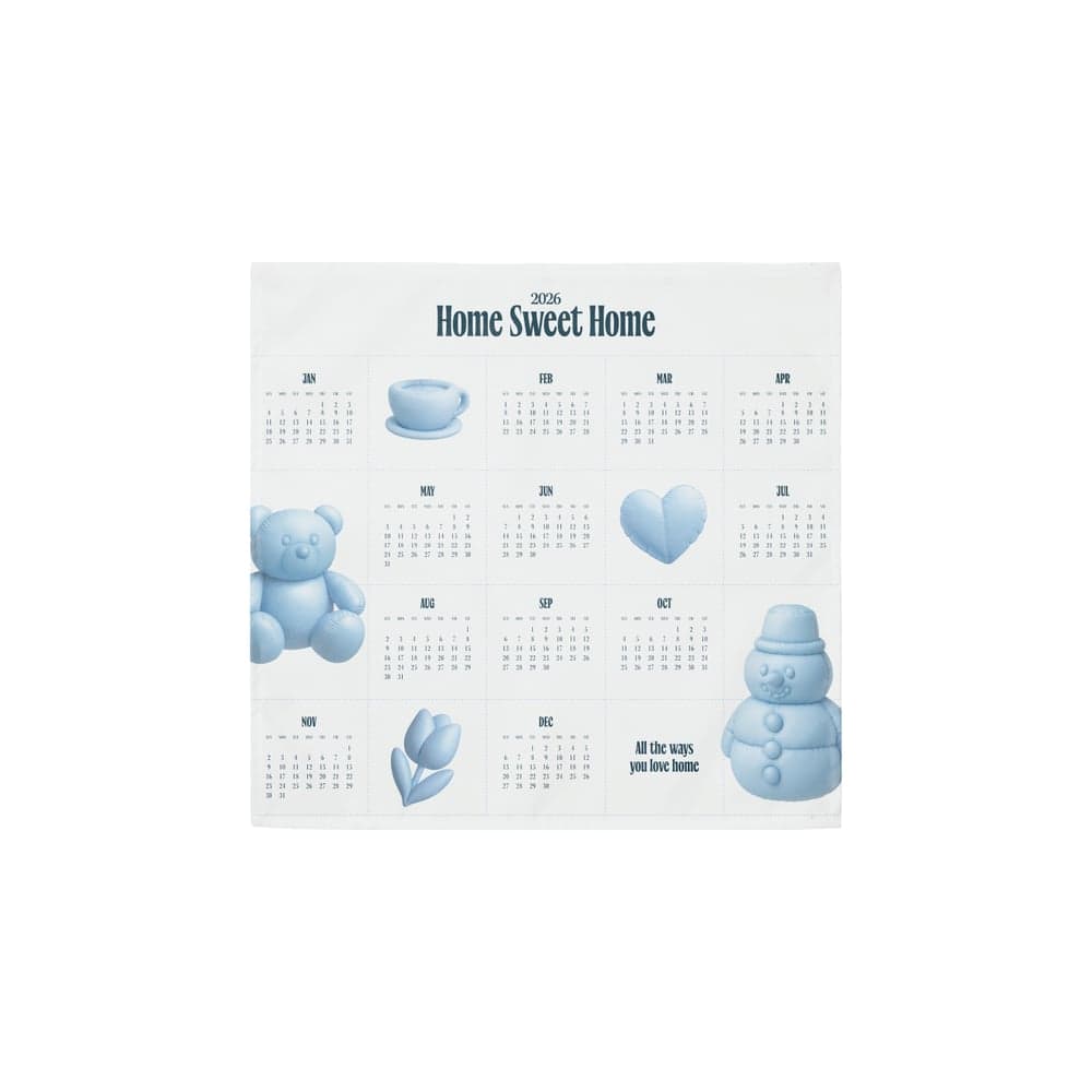 소프트 웜 패브릭 캘린더 (45x45) (정방형)