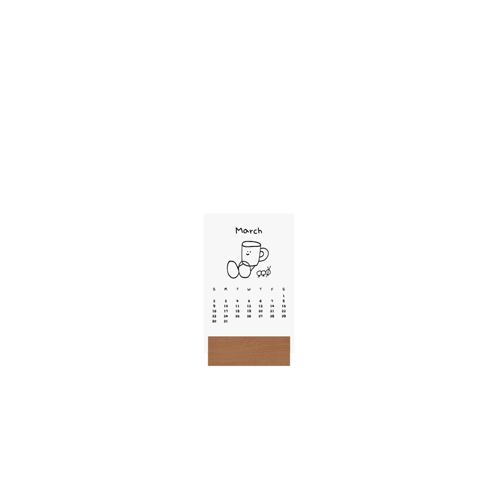 우드 스탠드 캘린더 (55x85mm) (13장)